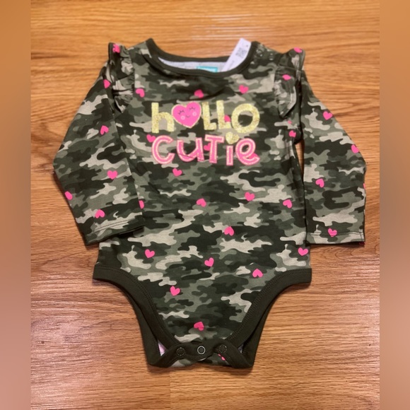 Garanimals Hello Cutie Flutter Sleeve Camo Outfit, Size 12 months, NWT! - Picture 3 of 4
